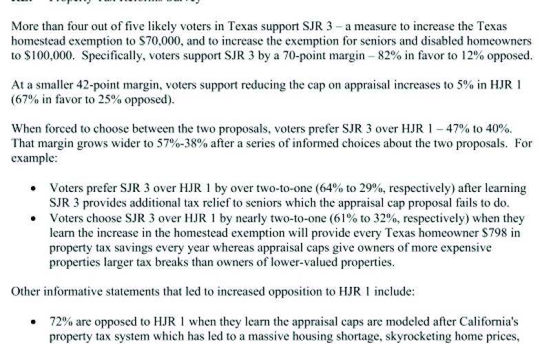 Texas Voters Support Homestead