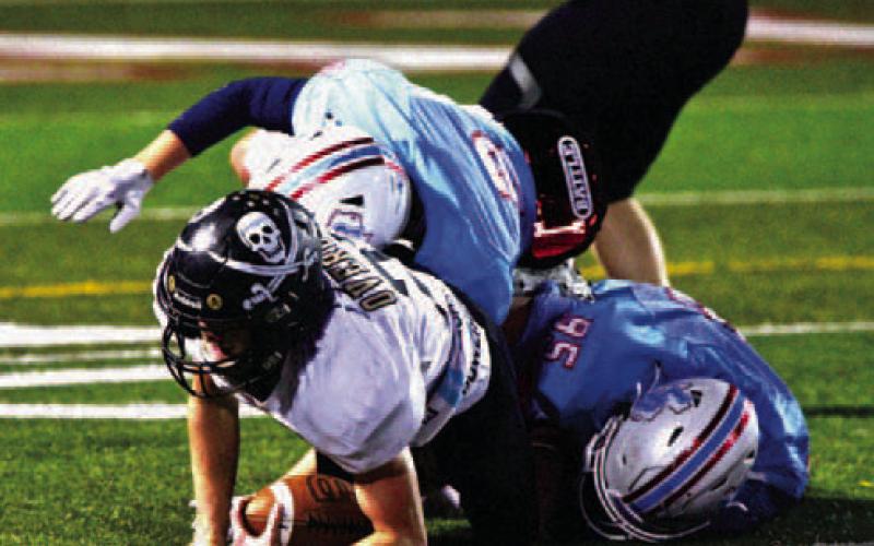 Dane Villadsen had a big night for the Pirates with 8 rushes for 80 yards and this pass reception.
