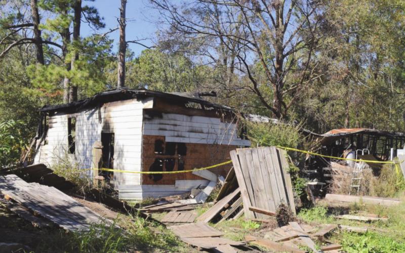Little remains of the structure where an 11-year old Vidor youth perished Monday evening.
