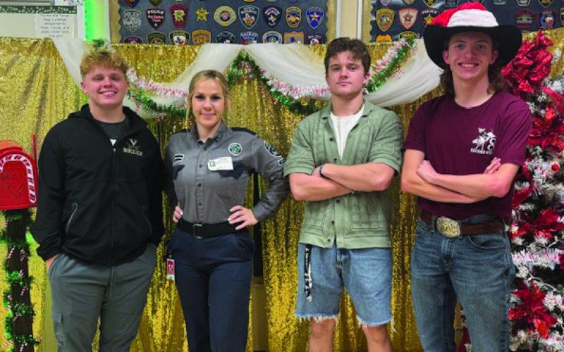 VHS grad presents TDCJ career opportunities to Correctional Services class