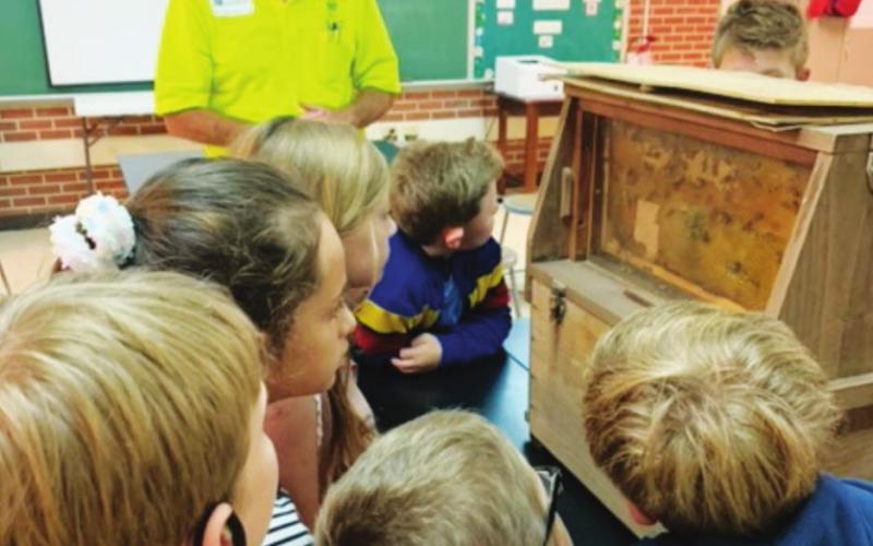 Local beekeeper pays a visit to Pine Forest Elementary