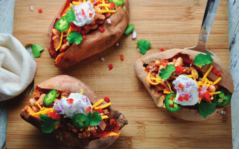 Chili Loaded Baked Potato