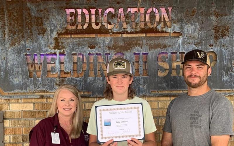 Congratulations to the CTE Students of the Month Cade McLeod &amp; Bella Pruitt.