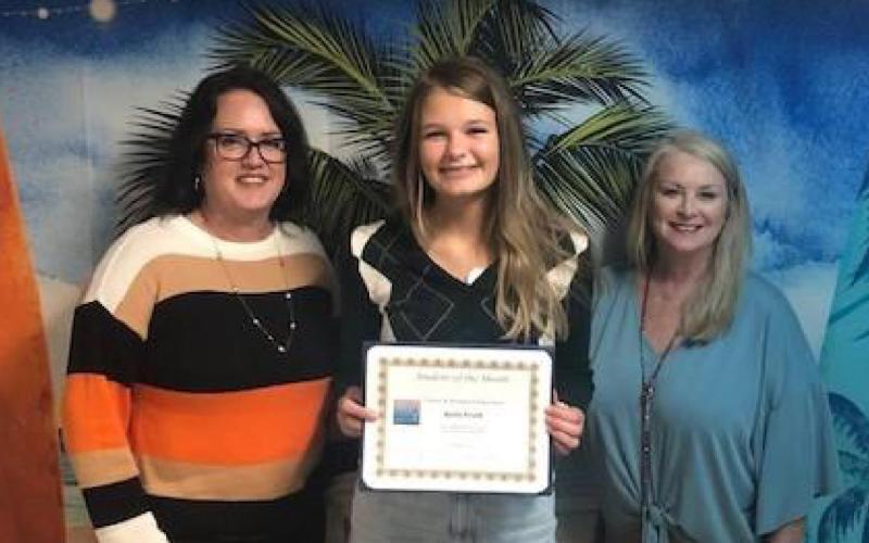 Congratulations to the CTE Students of the Month Cade McLeod &amp; Bella Pruitt.