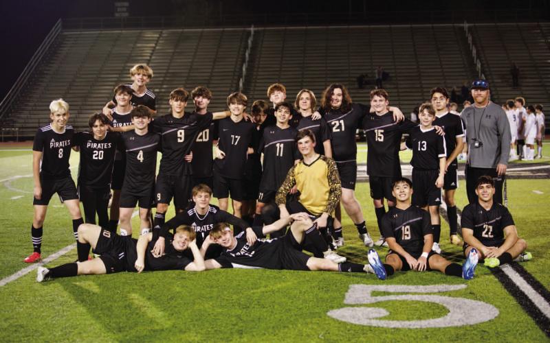 Pirates ready for playoffs The varsity Vidor Pirate soccer team has one more regular season game versus Jasper this Friday at Jasper before the playoffs begin.