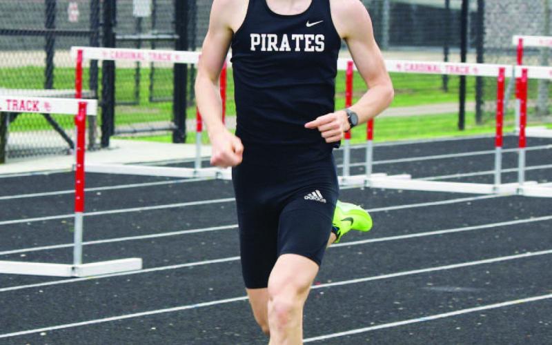 Andrew Fawcett placed 1st in the 1600 meter run at the Bridge City Relays with a time of 4:51. Photo by Randall Luker