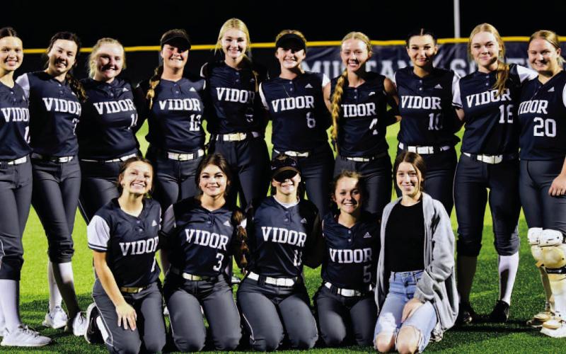 The 2023 varsity Lady Pirate softball team Front row- Keira McCurley, Jaylen Welch, Eryn Barraza, Rainee Mouton, Peyton Broussard. Back row- Madison Perkins, Brilie Cornelison, Trinity Hubbard, Carlie Abbott, Mallory Guilott, Natalie Morrison, Gracie Matherne, Andreya Garrett, Maddison Johnson, Allison Simmons, Photo by Randall Luker