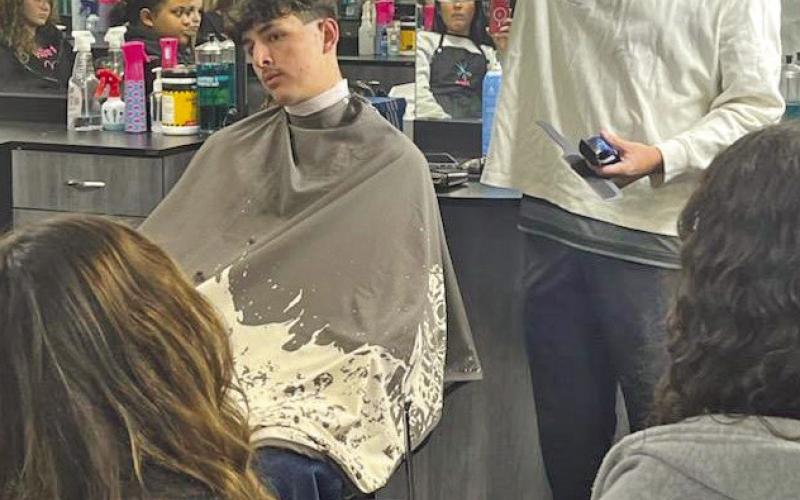 Former VHS student Aiden Ochoa owner of Haircuts By Aiden Ochoa in Beaumont was a guest speaker in the Cosmetology classes this week. Aiden demonstrated to the Cos students how to do the different “Fade” techniques &amp;amp; Mens cuts. Mr. Ochoa also answered student questions about careers in Cosmetology. A special thanks to Aiden &amp;amp; the 2 student models Branson Healey &amp;amp; Tanner Jordan.