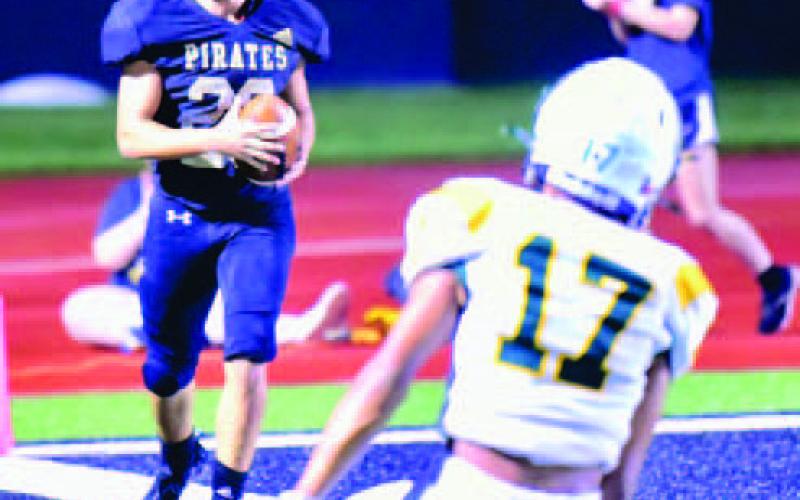 Venable steps out of the end zone as an official signals a touchdown for Vidor. Photo by Randall Luker