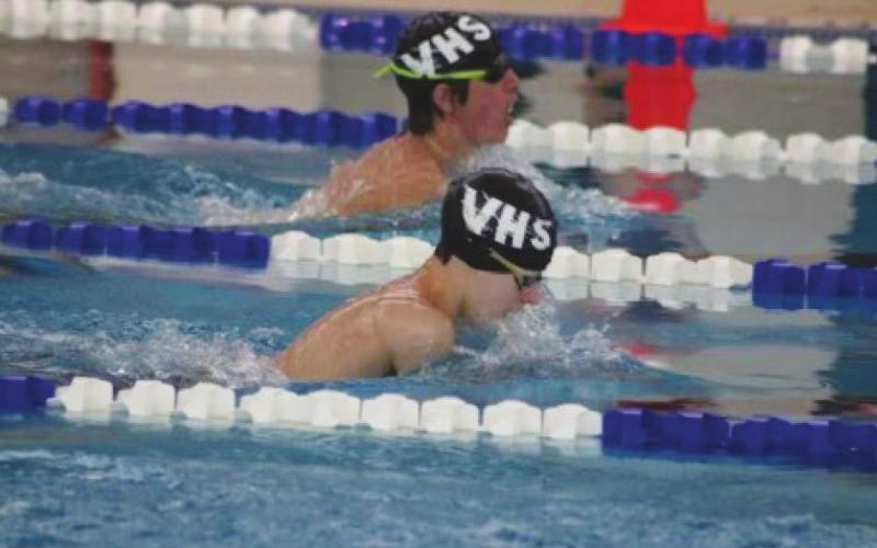 VHS Swim Team District Championship victories