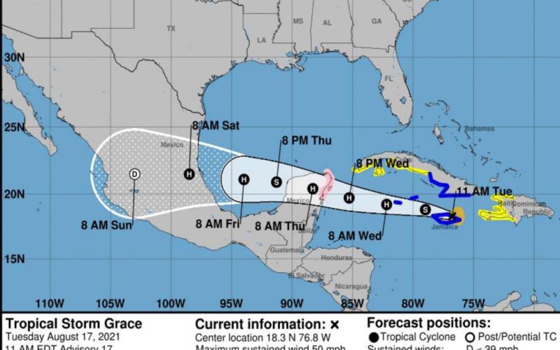 Grace, Henri pose little threat to area