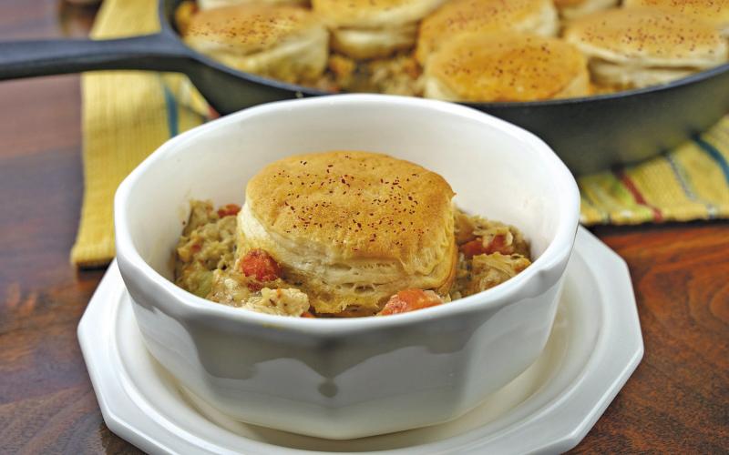 Leftover Holiday Biscuit Pot Pie