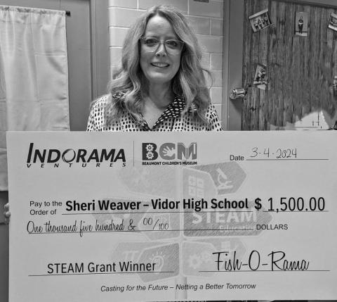 Mrs. Weaver-CTE Teacher awarded