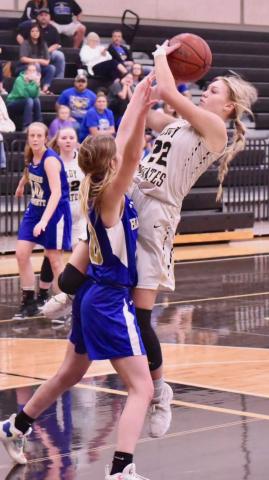 Junior varsity Lady Pirate Jaelynn Justice