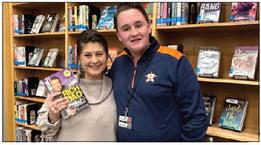 School Board Secretary Carrie Vincent pictured with VHS student Gage Downey.