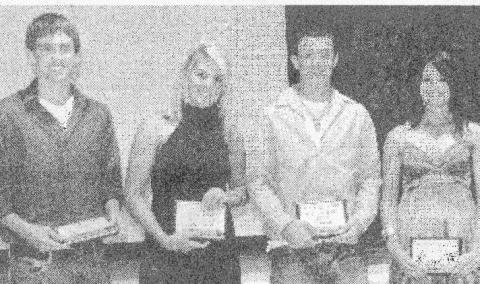 Jerrod Williamson, Meghin Crawford, VJ Bunner and Emalee Kennon took top honors at the Vidor's Athletic Banquet. Williamson and Crawford were named Top All-Around Athletes and Bnner and Kennon took home the Leadership Awards. Archive Photo