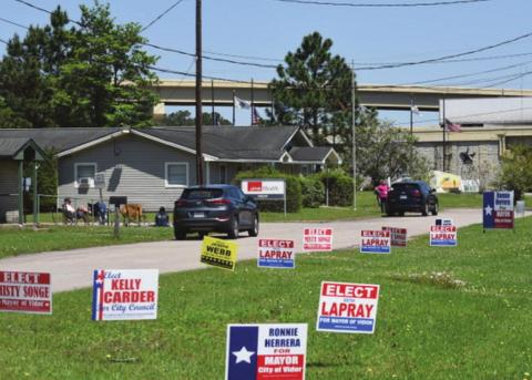 Early voting for the May 1 Vidor municipal election and others got underway across the state Monday. Voters in Orange County may vote at any of four locations in the county . Locally, the Community Center at Raymond Gould Park saw more than 50 voters cast their ballot Monday.