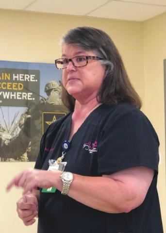Karla Quigley from Nurse Family Partnership pays a visit to VISD