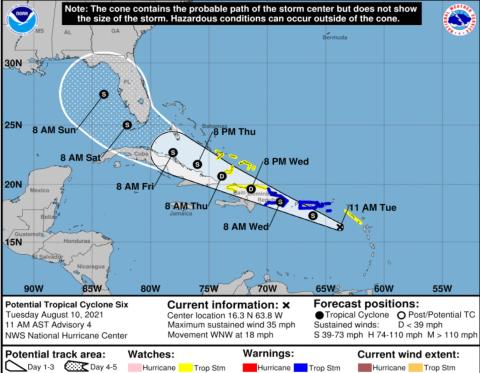 Storm’s expected path remains east 