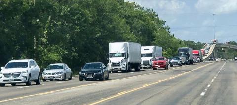 Accident in Louisiana caused major traffic backup