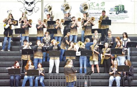 Vidor High School Director of Fine Arts Kara Phillips announced the Vidor High School Pep Band will perform at Vidor’s boys and girls home basketball games this season. The band held their inaugural performance this season Tuesday at the Lady Pirates game with Jasper. Also performing at halftime, the Vidor High School