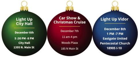 Hometown Holidays Festivities Friday, Saturday, Sunday