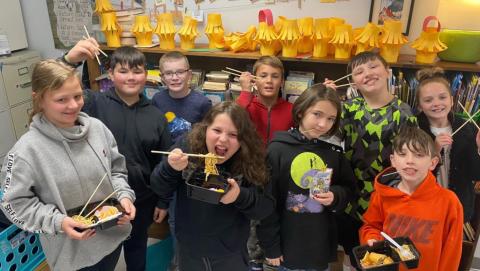 Vidor Elementary students