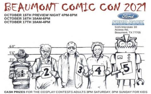 BEAUMONT COMIC CON RETURNS TO FORD ARENA ON OCTOBER 15, 16, AND 17 WITH SPECIAL GUESTS