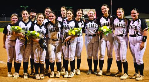 The Vidor Lady Pirates (6-5, 12-13) will travel to Lufkin High School this Friday, April 25, to meet the first place finisher in 4A Region III District 17, the Bullard Lady Panthers (10-0, 27-3) in a bi-district showdown. Friday will be a doubleheader with games at 5 p.m. and 7:30 p.m. Additional games will be on Saturday beginning at 11 a.m. if needed.