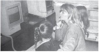 Teacher and students