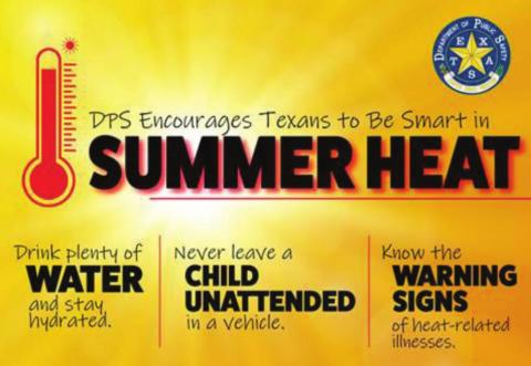 DPS encourages Texans to be smart in summer heat