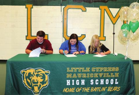 From left, Jack Burke, Bailey Frenzel and Madeline Stephenson.