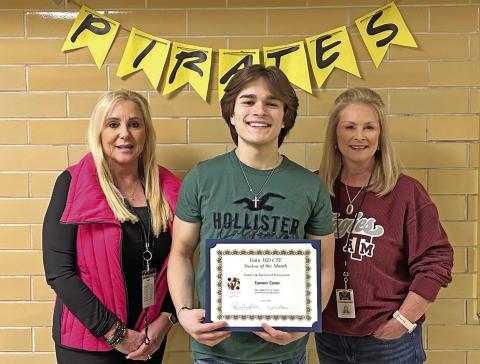 This month Tanner Conn is the VHS Career &amp; Technology Student of the Month.Tanner is a class leader in the CTE classes of Building/ Construction trades as well as Welding and CCMR. Congratulations Tanner, keep up the good work! Pictured is CCMR Teacher Kim LeJeune, Tanner Conn &amp; CTE Director Penny Singleton
