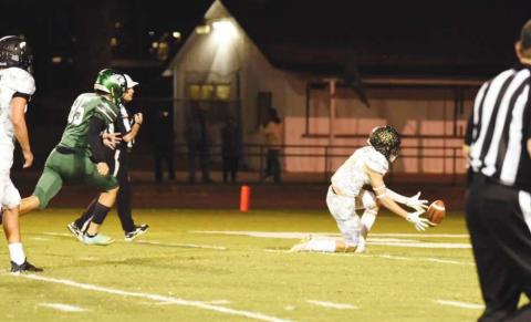 Dayton Whitmire scored a defensive touchdown for the Pirates when he covered the ball in the Lions’ end zone after a blocked punt in the waning seconds of the game Friday.