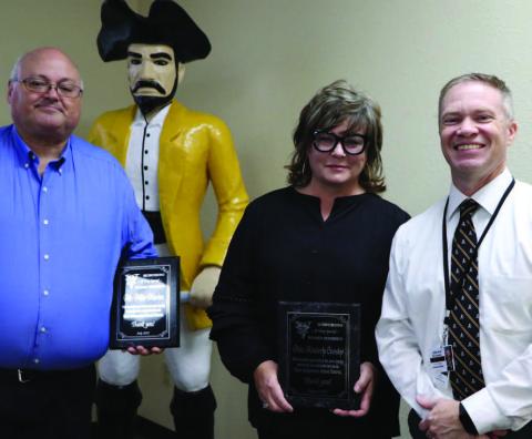 At the school board meeting Monday evening, the Vidor Independent School District recognized 2 former school board members who recently resigned from their positions due to other obligations. We would like to thank Mr. Mike Marion and Mrs. Kimberly Crossley for serving the students, staff, and community of VISD with dedication. Courtesy photo VISD
