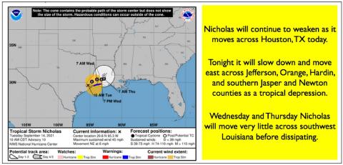 Governor Abbott Increases Readiness Level of State Operations Center In Response To Tropical Storm Nicholas