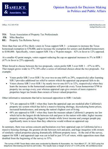 Texas Voters Support Homestead