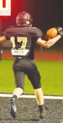 Grant McWherter scored the Pirates lone touchdown in the waning moments of Thursday’s game with Lumberton.