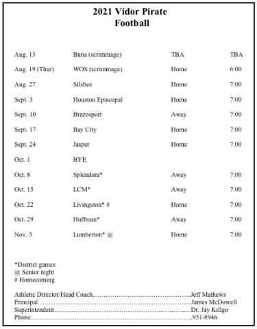 2021 Pirate Football season