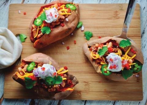 Chili Loaded Baked Potato