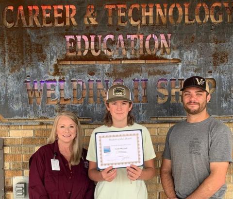Congratulations to the CTE Students of the Month Cade McLeod & Bella Pruitt.