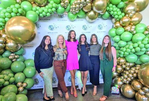 Pictured are VHS students Sydnee Herring, Cathrine Stegall, Maci Verde, Taylor Bull, and Deja Marquez with CTE Director Penny Singleton.