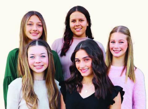 Freshman Beauty nominees were recently selected at Vidor High School. Shown are in alphabetical order: Bailey Andrews, Shaelynn Binkley, Paislee Miller, Gianna Roche, Taylor Rye.