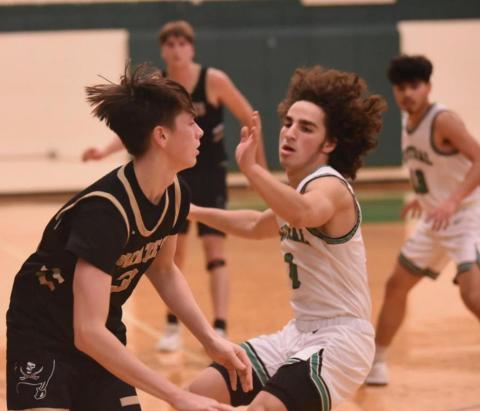 Senior Colby Eaves breaks around a Central defender in Thursday’s late game at the LCM Tournament. Photo by Randall Luker