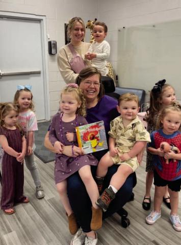 Itty Bitty Storytime was held on Tuesday, March 4, 2025. Library clerk Sarah Screws read “Splish-Splash Spring!” by Liza Alexander. “Spring showers bring flowers and fun to Sesame Street in this rhyming storybook! Elmo and friends say, “So long, winter!” by splashing in puddles and dancing in the rain.”The children made I spy sensory bottles with rice and trinkets.