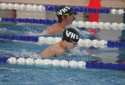 VHS Swim Team District Championship victories