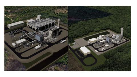 Rendering of Entergy Texas’ proposed Legend Power Station &amp; Lone Star Power Station.