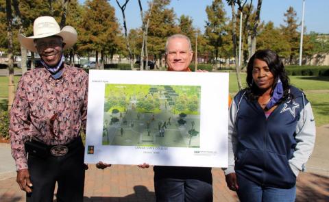 LSCO president gives Gatemouth Plaza sneak peak to Gatemouth’s family