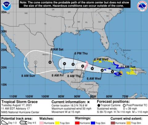 Grace, Henri pose little threat to area