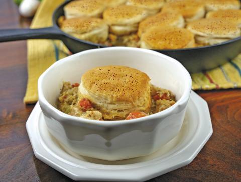 Leftover Holiday Biscuit Pot Pie